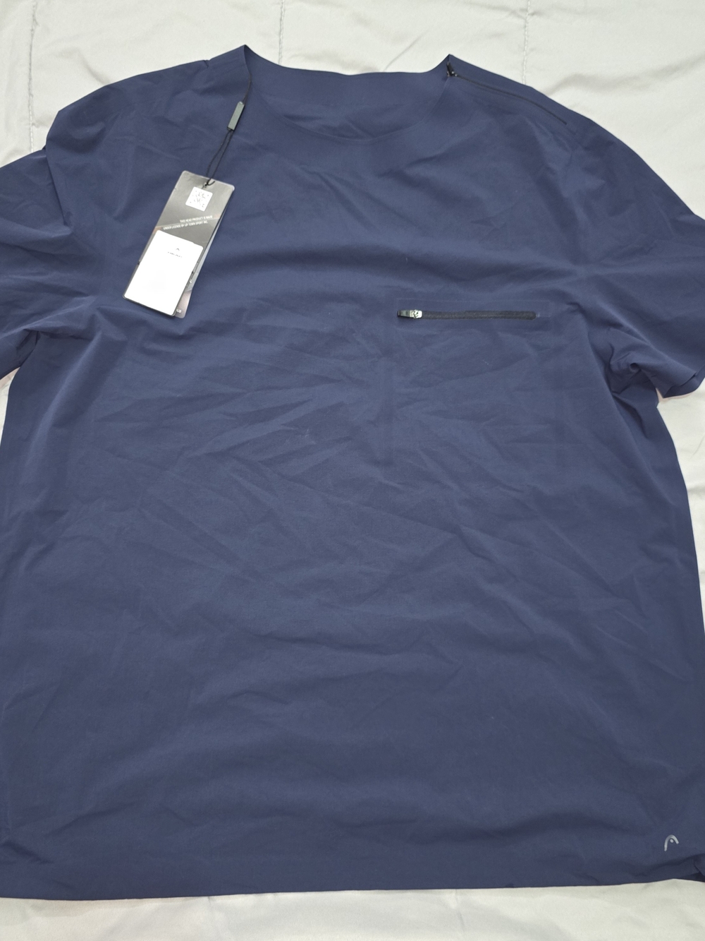 ​NWT HEAD GOLF Samuel Shirt Navy Blue Short Sleeve Technical Golf Top MSRP $315